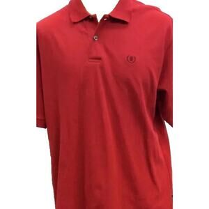 Izod silkwash polo style Shirt 100% Cotton 2 Button Collared Mens Size Large
